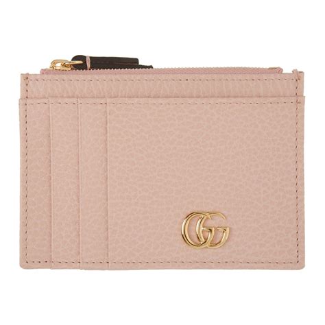 gucci card holder pink|gucci pink wallet on chain.